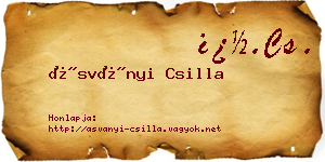 Ásványi Csilla névjegykártya